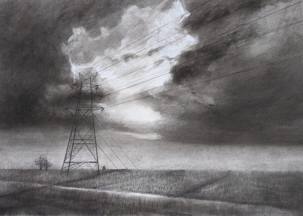 Debashree-Mavani_Clarity_Charcoal-on-paper_ 26x33_2022