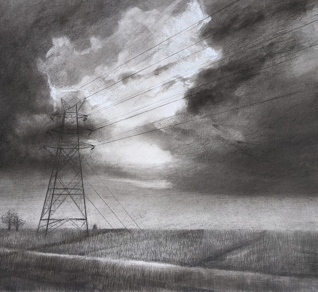Debashree-Mavani_Clarity_Charcoal-on-paper_ 26x33_2022